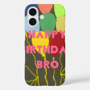 Coques iPhone 16 Joyeux anniversaire Bro