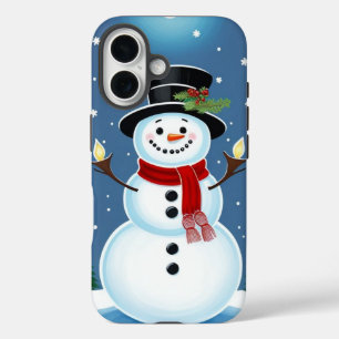 Coque Pour iPhone 16 Joyeux bonhomme de neige