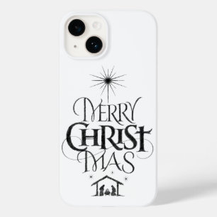 Coque Case-Mate iPhone Joyeux Christ Mas Calligraphie religieuse de Noël 