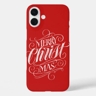 Coque Pour iPhone 16 Plus Joyeux CHRISTmas Calligraphie de la Marque religie