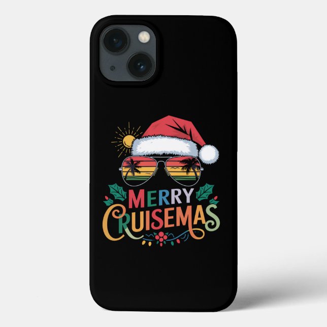 Coques Case-Mate iPhone Joyeux Cruisemas 2024 Noël Santa Renne (Verso)