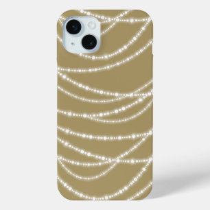 Coque iPhone 15 Mini Joyeux et brillant Noël éclatant les lumières de v