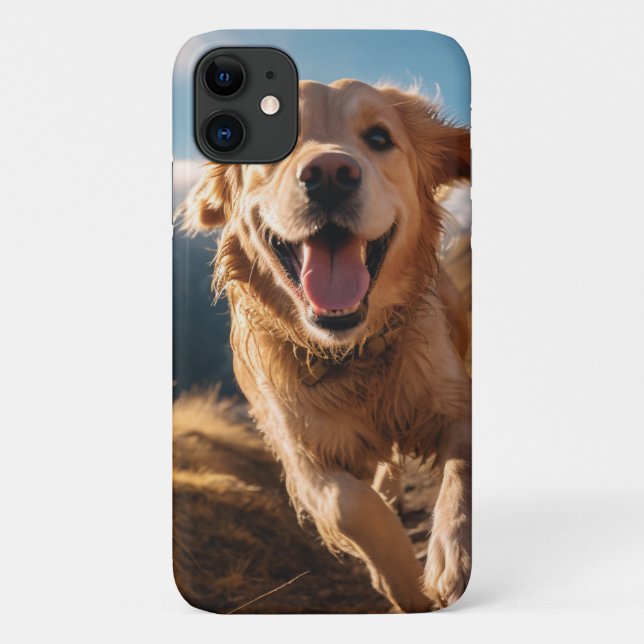 Coques Case-Mate iPhone Joyeux Golden Retriever en cours (Dos)