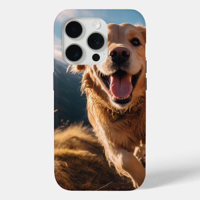 Coques Case-Mate iPhone Joyeux Golden Retriever en cours (Verso)