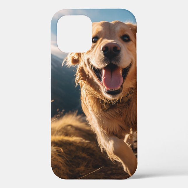 Coques Case-Mate iPhone Joyeux Golden Retriever en cours (Verso)