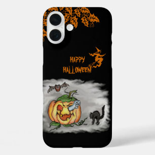 Coque Pour iPhone 16 Plus Joyeux Halloween avec le Citrouille de chaume de c