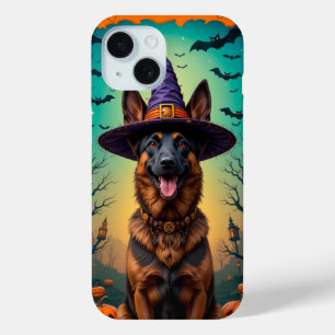 Coque Case-Mate iPhone ✨ Joyeux Halloween Berger Lumineux 🐾 Mignon Épouv