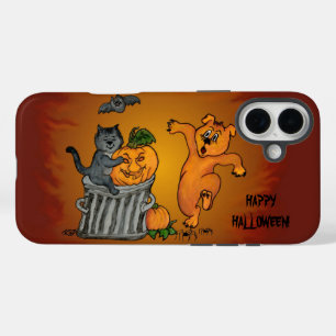 Coque Pour iPhone 16 Plus Joyeux Halloween ! Chien et araignée de chauve-sou