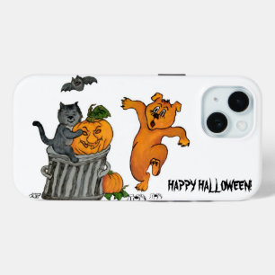 Coque Case-Mate iPhone Joyeux Halloween ! Chien et araignée de chauve-sou