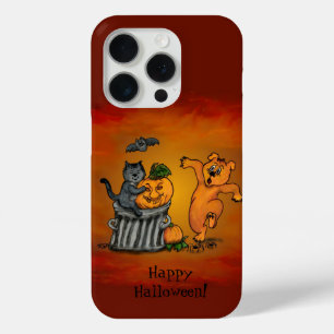 Coque Case-Mate iPhone Joyeux Halloween ! Chien et araignée de chauve-sou