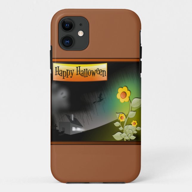Coques Case-Mate iPhone Joyeux Halloween & Fleurs - (Dos)