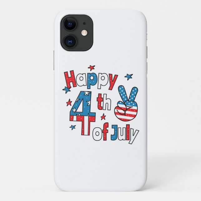 Coques Case-Mate iPhone Joyeux Jour de l'Indépendance 4 juillet (Dos)