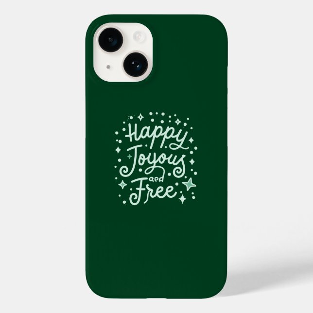 Coques Case-Mate iPhone Joyeux, Joyeux, Libre, Joyeux, Noël (Verso)