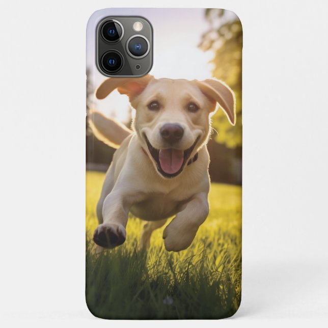 Coques Case-Mate iPhone Joyeux Labrador Puppy Running (Dos)