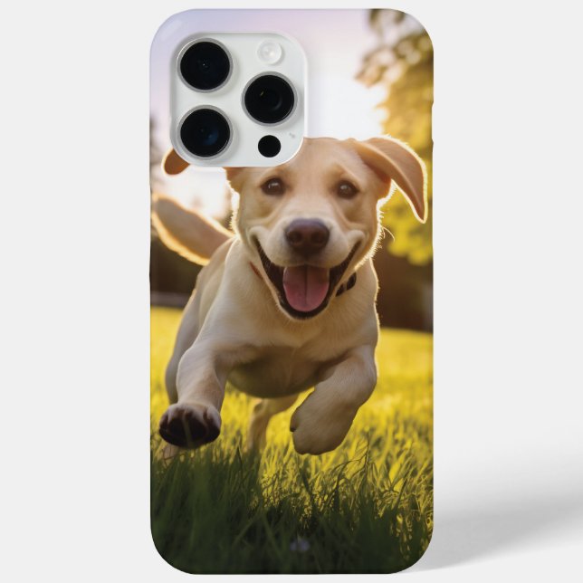 Coques Case-Mate iPhone Joyeux Labrador Puppy Running (Verso)