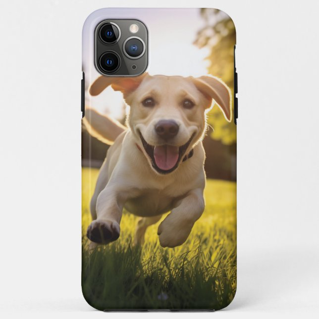 Coques Case-Mate iPhone Joyeux Labrador Puppy Running (Dos)