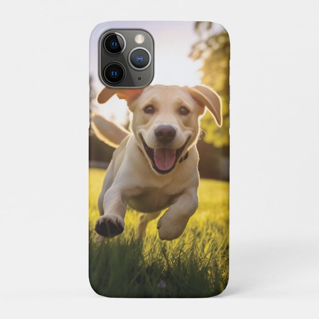 Coques Case-Mate iPhone Joyeux Labrador Puppy Running (Dos)