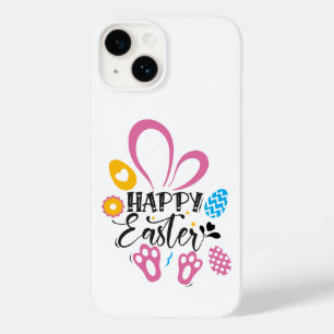 Coque Case-Mate iPhone Joyeux lapin mignon de Pâques avec oeufs de Pâques