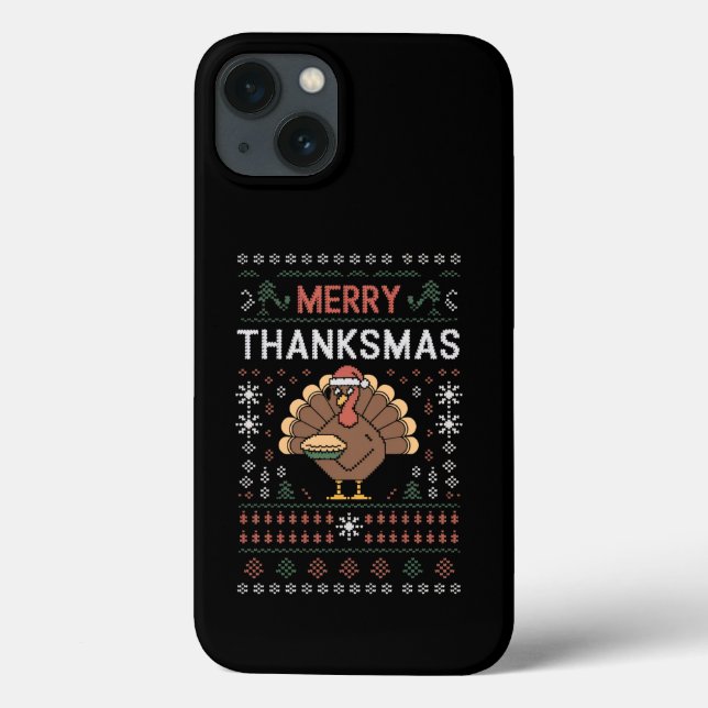 Coques Case-Mate iPhone Joyeux Merci Noël Christmas Thanksgiving Dinde  (Verso)