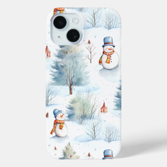 Coques Case-Mate iPhone Joyeux Motif des Snowmen (Verso)