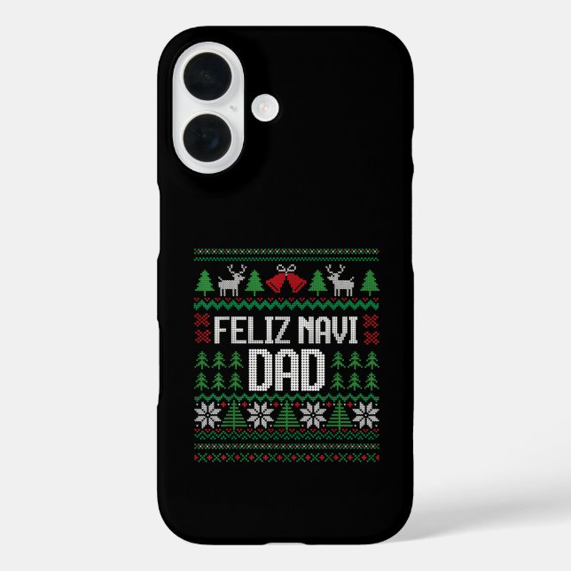 Coques Case-Mate iPhone Joyeux Navi Papa Drôle Sweater Moche de Noël (Verso)