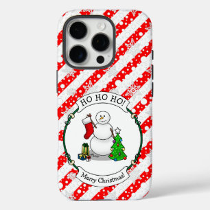 Coque iPhone 16 Pro Joyeux Noël 2 Arbre Stocker Snowman