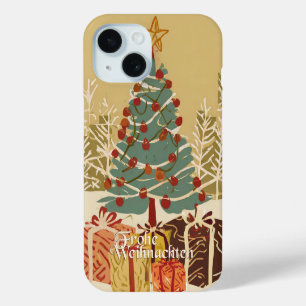 Coque Case-Mate iPhone Joyeux Noël arbre cadeaux style rétro