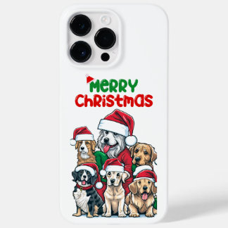 Coque Case-Mate iPhone Joyeux Noël avec des chiens