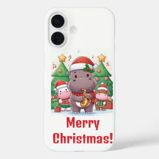 Coque Pour iPhone 16 Joyeux Noël avec Moo Deng
