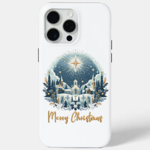 Coque Case-Mate iPhone Joyeux Noël bleu et or
