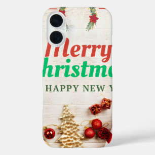 Coque Pour iPhone 16 Joyeux Noël & Bonne Année Fêtes de fin d'année P