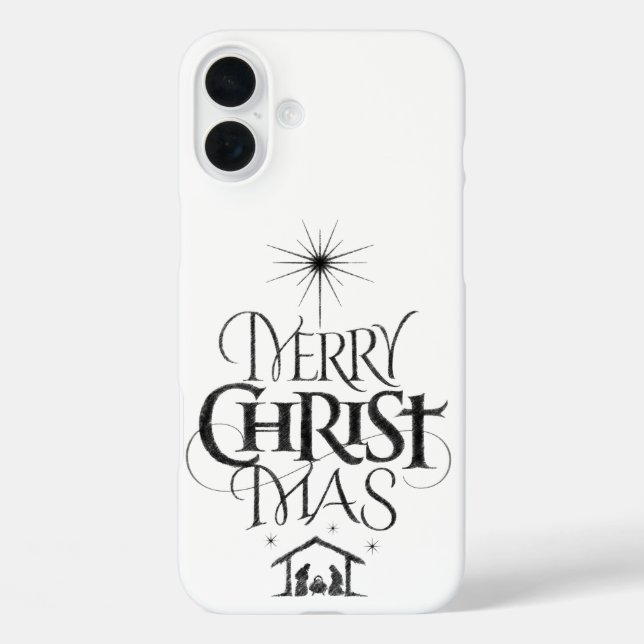 Coques Case-Mate iPhone Joyeux Noël chrétien Calligraphie (Verso)