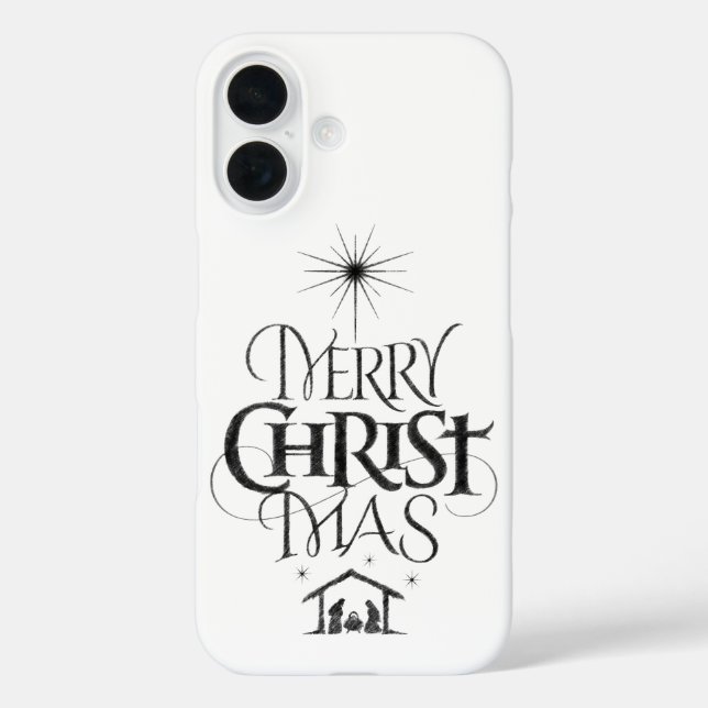 Coques Case-Mate iPhone Joyeux Noël Christian Jésus Christ Calligraphie (Verso)