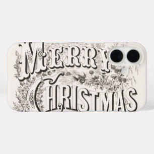 Coque Pour iPhone 16 Joyeux Noël, Courrier Vintage & Ives (reprod.