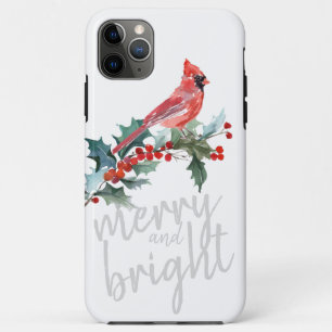Case-Mate iPhone Case Joyeux Noël et brillant hiver Holly Cardinal