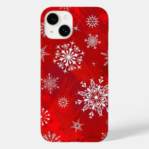 Coque Case-Mate iPhone joyeux noël et heureux flocon rouge de nouvelle an