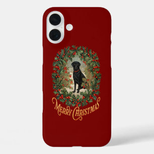 Coque Pour iPhone 16 Plus Joyeux Noël Labrador Retriever