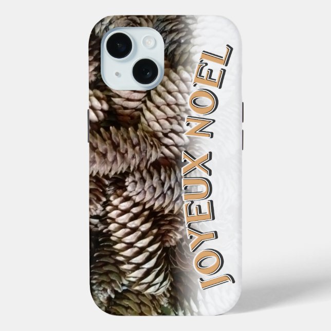 Coques Case-Mate iPhone Joyeux Noel Noël Pine Cône de Noël (Verso)