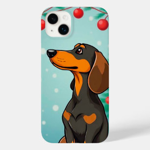 Coque Case-Mate iPhone 🎄 Joyeux Noël Puppy Joie ✨ Chien de Noël Mignon