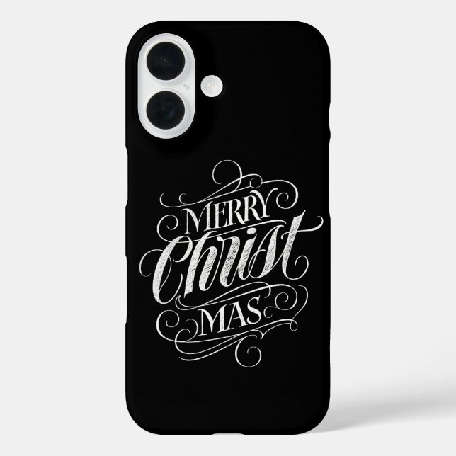 Coques Case-Mate iPhone Joyeux Noël Religieux Chalkboard Letters Cas (Verso)