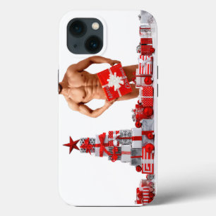 Case-Mate iPhone Case Joyeux Noël SlipperyJoe rouge blanc argent cadeau