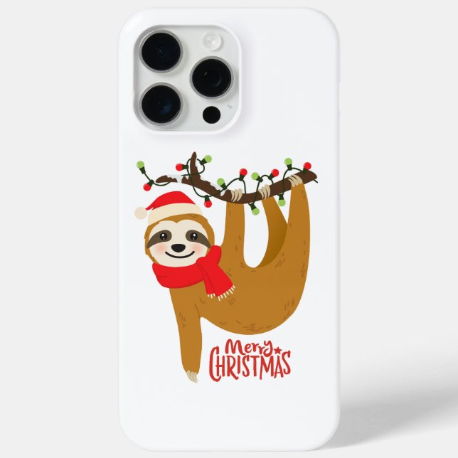 Coques Case-Mate iPhone Joyeux Noël Sloth mignonne Festivals Vacances (Verso)