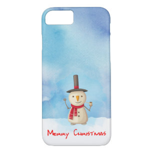 Coque iPhone 7 Joyeux Noël Snowman Agitant Et Souriant