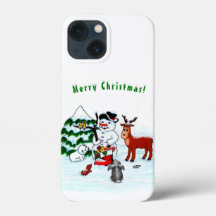 Case-Mate iPhone Case Joyeux Noël ! Snowman avec amis