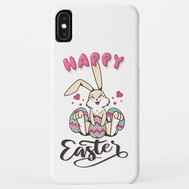 Coques Case-Mate iPhone Joyeux Pâques du charmant lapin de Pâques (Dos)