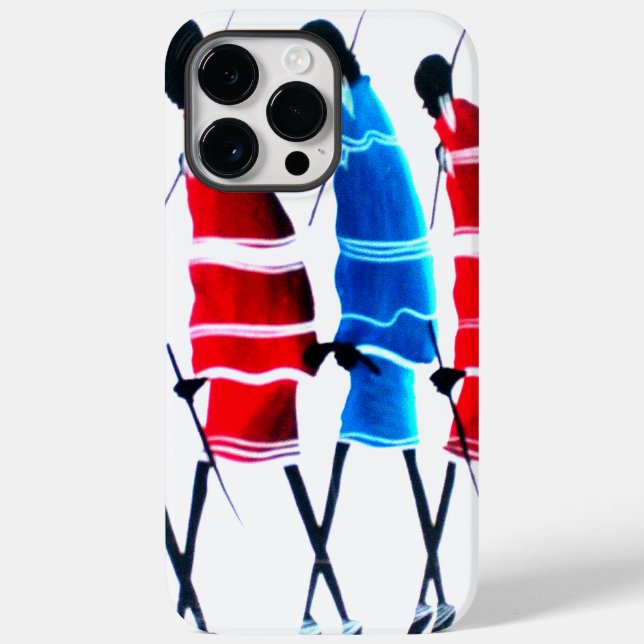 Coques Case-Mate iPhone Joyeux peuple Massaï Guerriers Marcher Art Imprime (Verso)