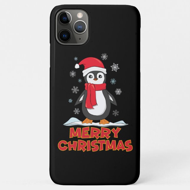 Coques Case-Mate iPhone Joyeux Pingouin mignon de Noël (Dos)