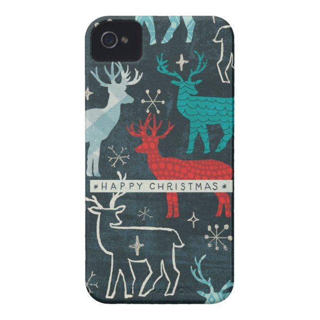 Coques Case-Mate iPhone Joyeux renne de Christmastime (Dos)