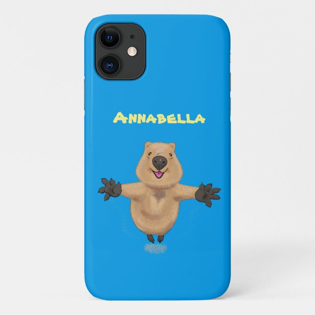 Coques Case-Mate iPhone Joyeux sauter quokka dessin animé (Dos)
