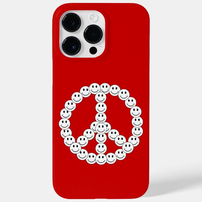 Coques Case-Mate iPhone Joyeux visage paix (Verso)